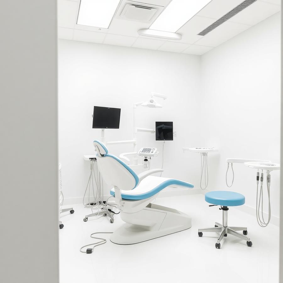 Consultório com equipamentos modernos