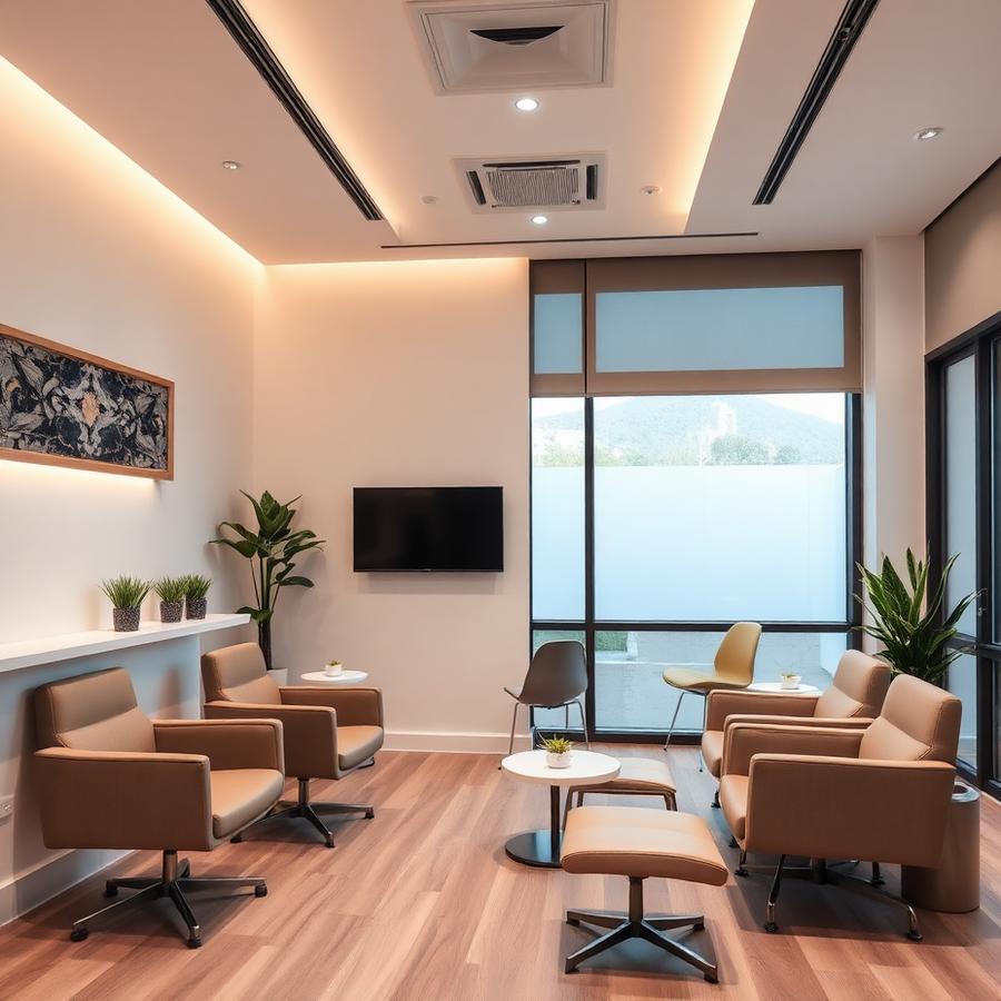 Sala de espera confortável